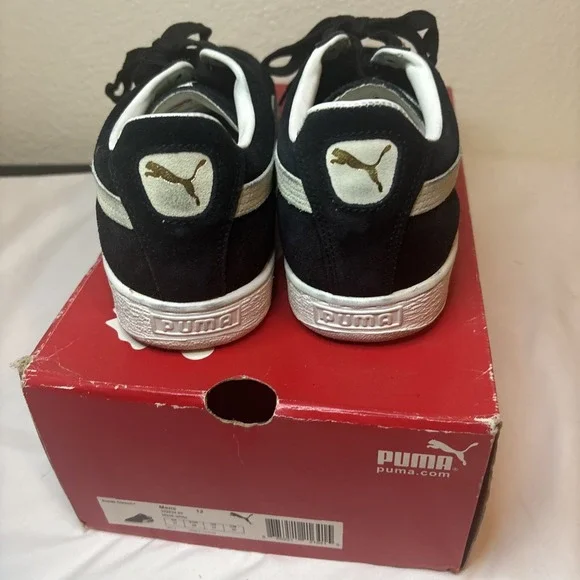 Puma Men's Suede Classic Sneaker, Size 12 M, Black - Picture 11 of 16